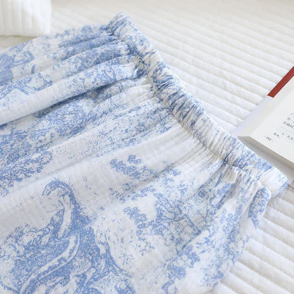 Ownkoti Tiger Tree Print Cotton Loungewear Set