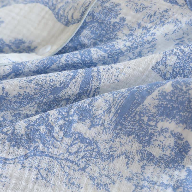 Ownkoti Tiger Tree Print Cotton Loungewear Set