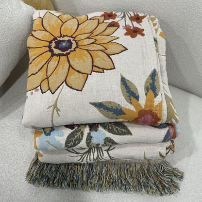 Ownkoti Blooming Sunflower Cotton Gauze Reversible Quilt