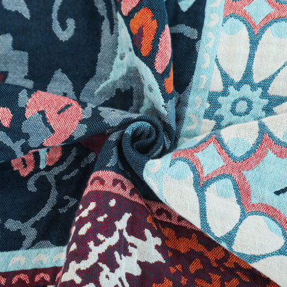 Ownkoti Boho Patchwork Mandala Cotton Reversible Quilt