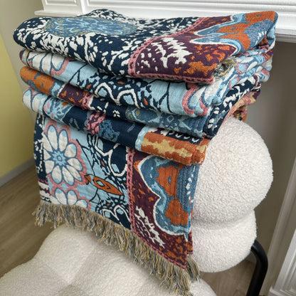 Ownkoti Boho Patchwork Mandala Cotton Reversible Quilt