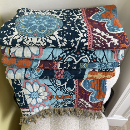 Ownkoti Boho Patchwork Mandala Cotton Reversible Quilt - image 4