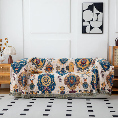 Ownkoti Boho Tribal Print Cotton Gauze Quilt