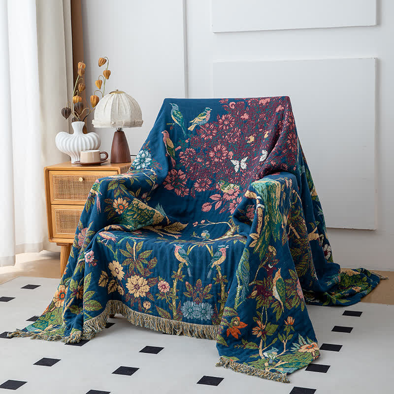 Ownkoti Wild Rose Cotton Gauze Reversible Quilt