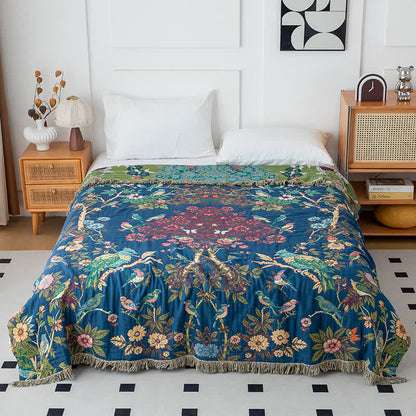 Ownkoti Wild Rose Cotton Gauze Reversible Quilt