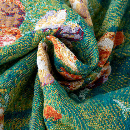 Ownkoti Artistic Rose Cotton Gauze Reversible Quilt