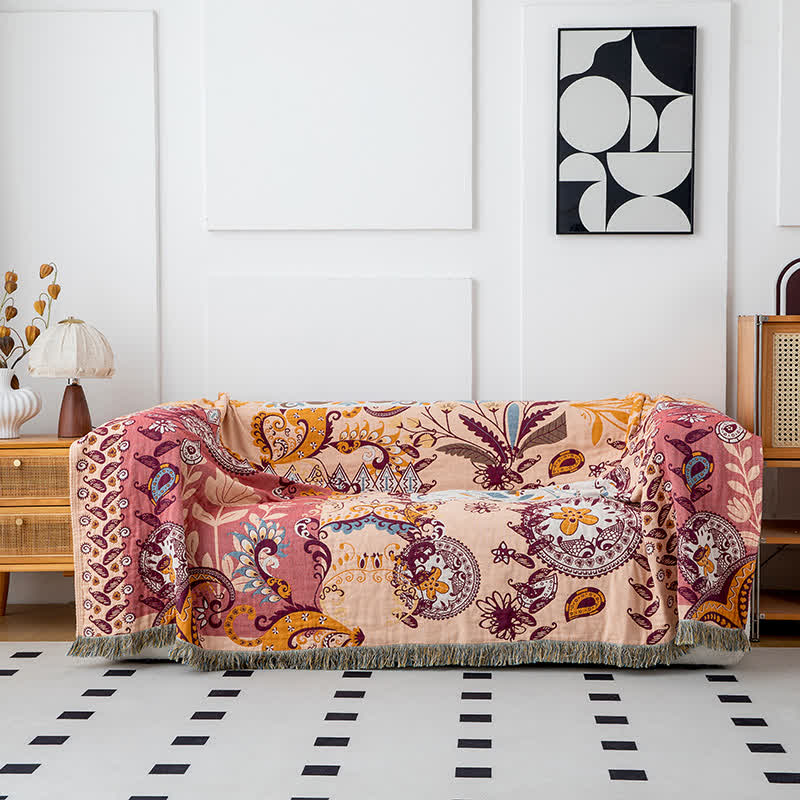 Ownkoti Paisley Floral Cotton Gauze Reversible Quilt - image 2