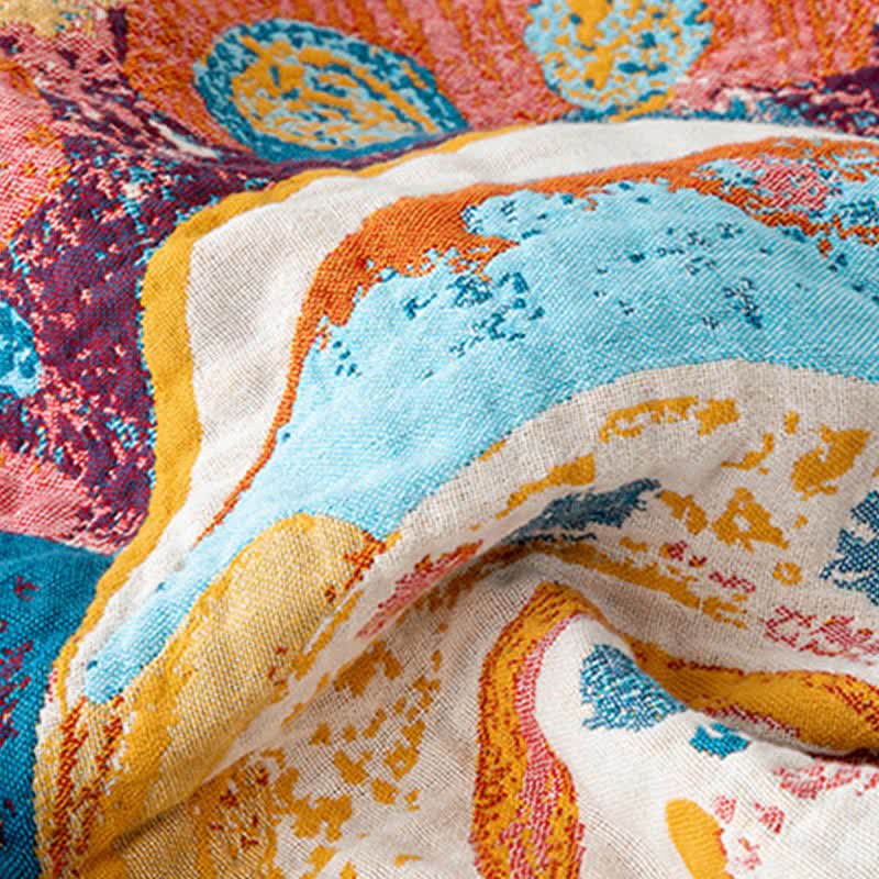 Ownkoti Artistic Wave Floral Cotton Gauze Quilt