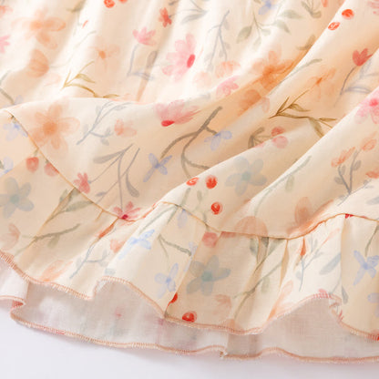 Ownkoti Floral Leaf Cotton Padded Camisole Nightdress