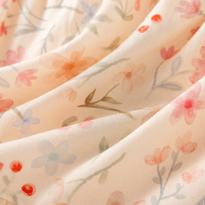 Ownkoti Floral Leaf Cotton Padded Camisole Nightdress