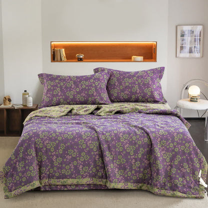 Ownkoti Plum Blossom Cotton Gauze Jacquard Quilt - Bedding Sets - Queen - image 0