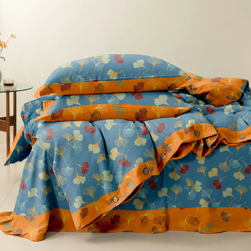 Ginkgo Biloba Cotton Bedding Set(4PCS) - image 7