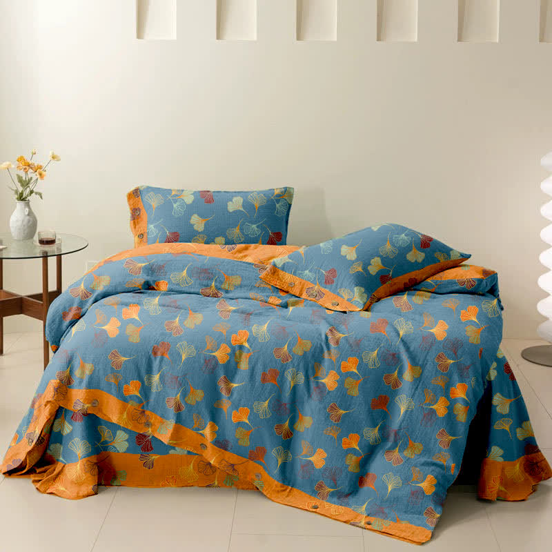 Ginkgo Biloba Cotton Bedding Set(4PCS) - image 5