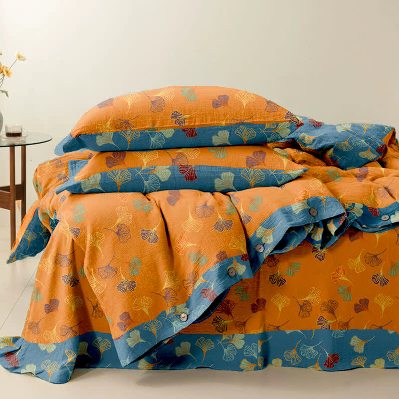 Ginkgo Biloba Cotton Bedding Set(4PCS) - image 11