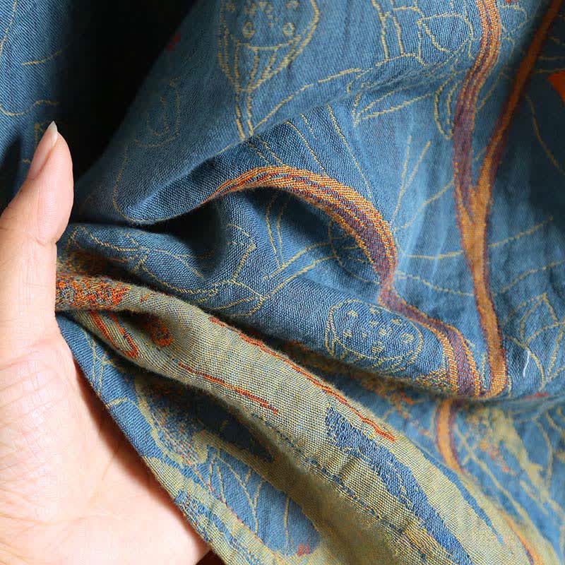 Ownkoti Vintage Lotus Cotton Double Gauze Nightdress - image 5