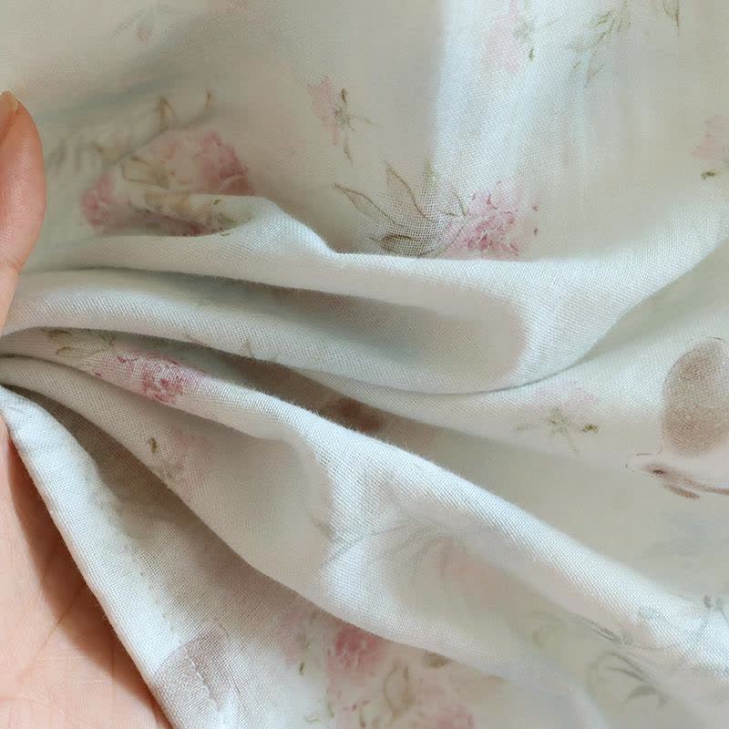 Ownkoti Oriental Rabbit Bamboo Cotton Gauze Nightdress