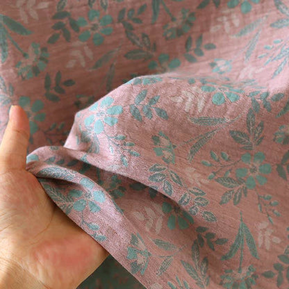 Ownkoti Oriental Floral Cotton Gauze Jacquard Pajamas