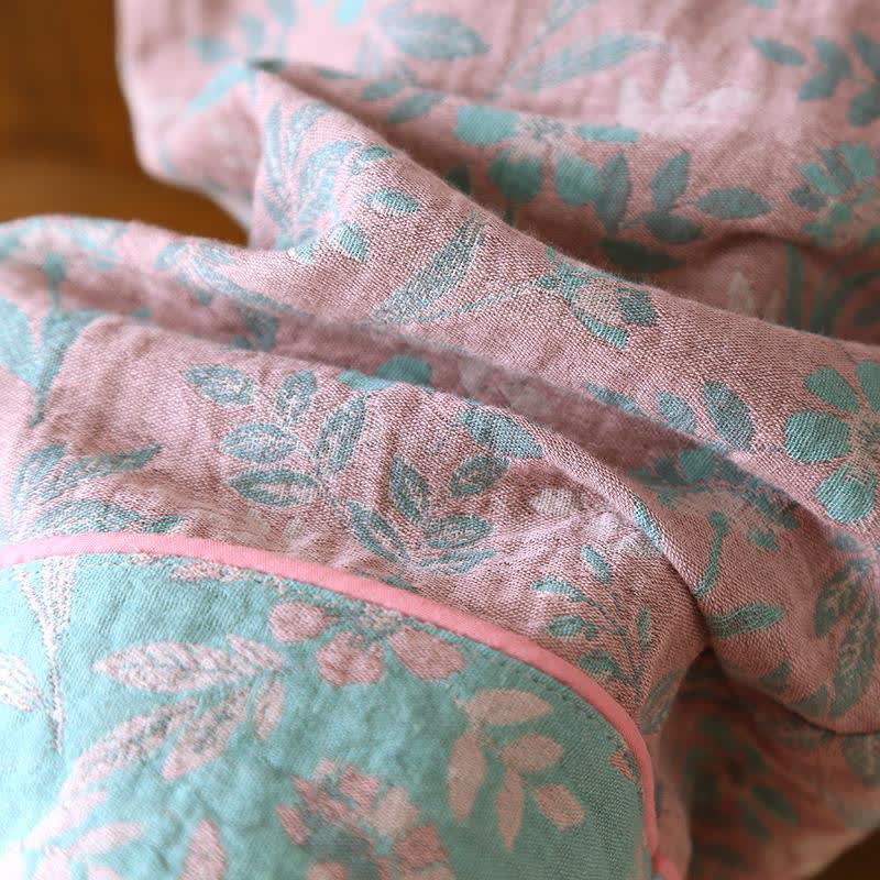 Ownkoti Oriental Floral Cotton Gauze Jacquard Pajamas