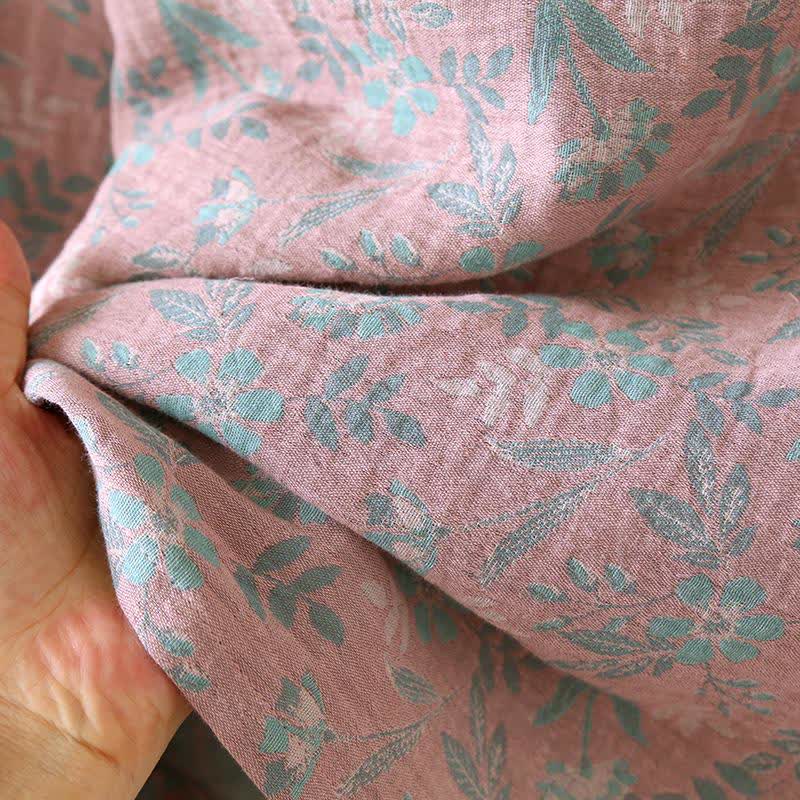 Ownkoti Oriental Floral Cotton Gauze Jacquard Pajamas