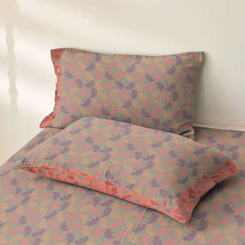 Ginkgo Leaf Cotton Gauze Bedspread - image 7