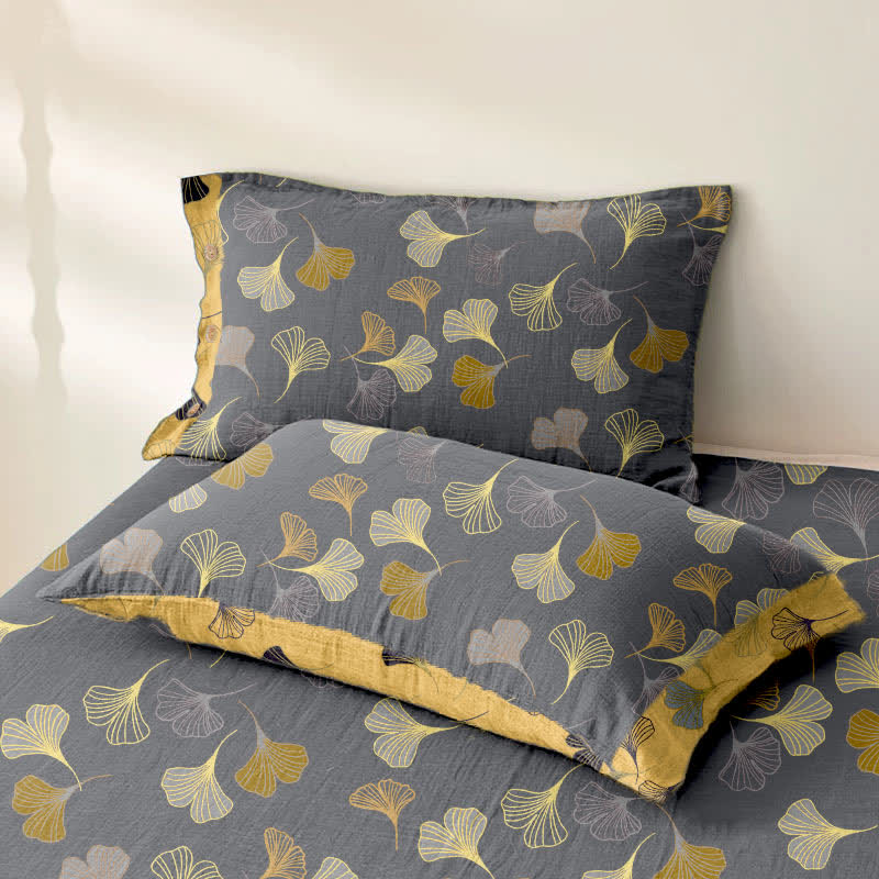 Ownkoti Ginkgo Reversible Cotton Gauze Jacquard Bedspread - image 2