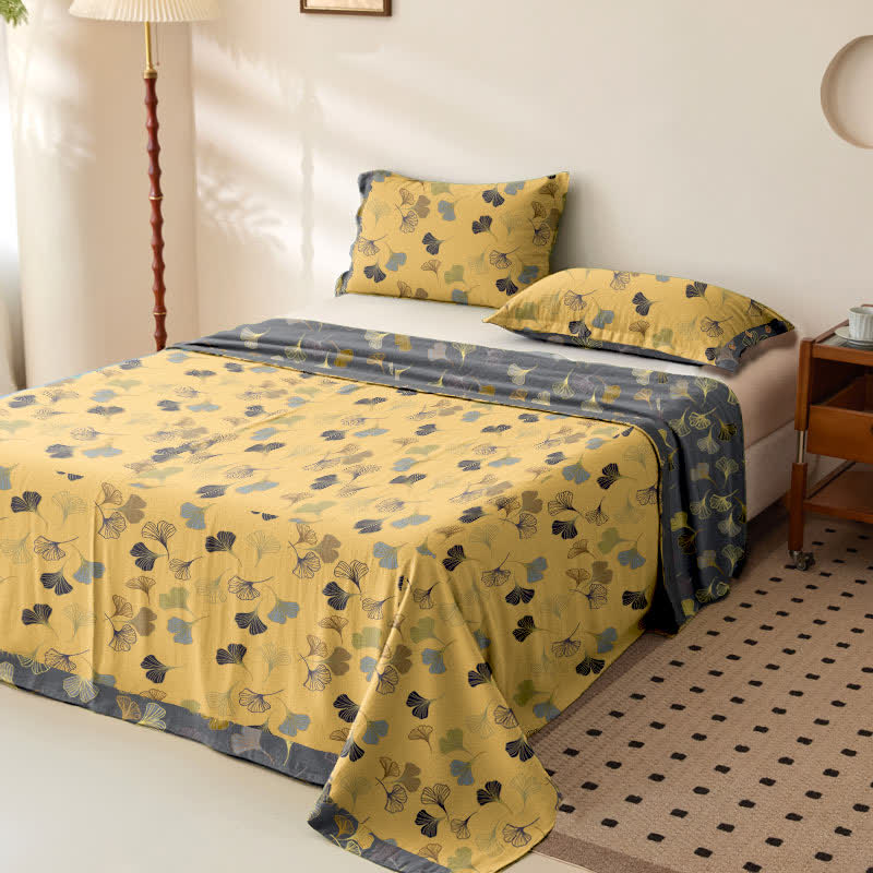 Ginkgo Biloba Cotton Jacquard Sheet Bedspread - image 21