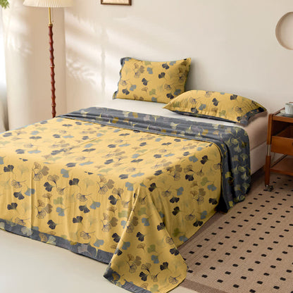 Ginkgo Biloba Cotton Jacquard Sheet Bedspread - image 21