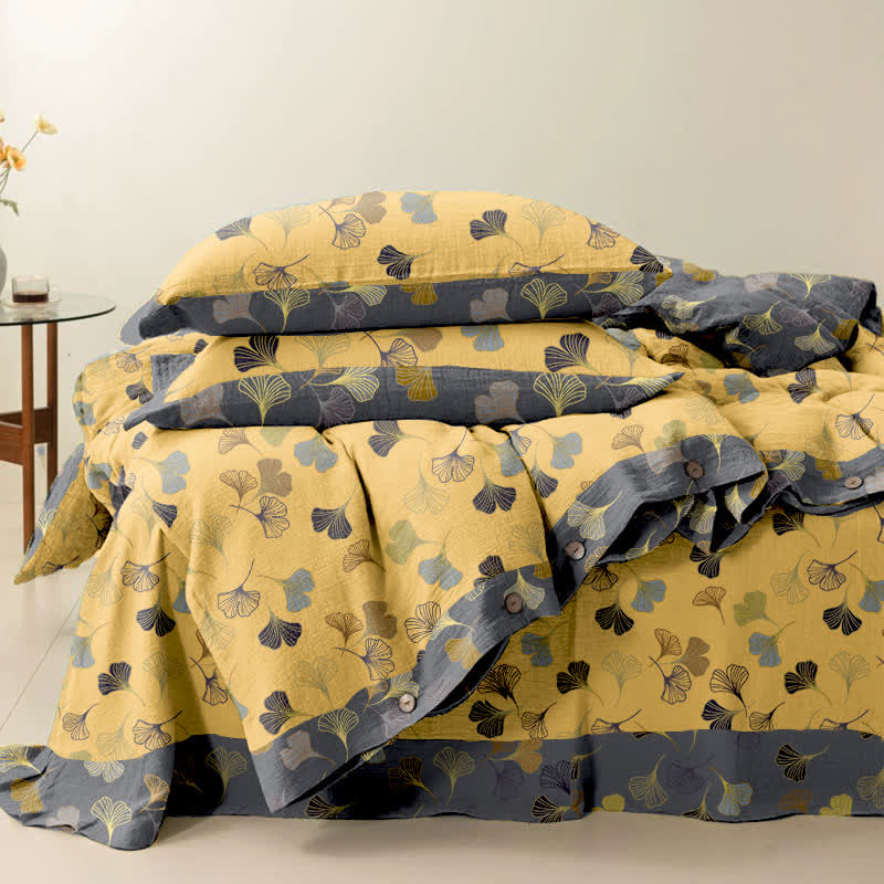 Ownkoti Ginkgo Biloba Cotton Bedding Set(4PCS) - image 31