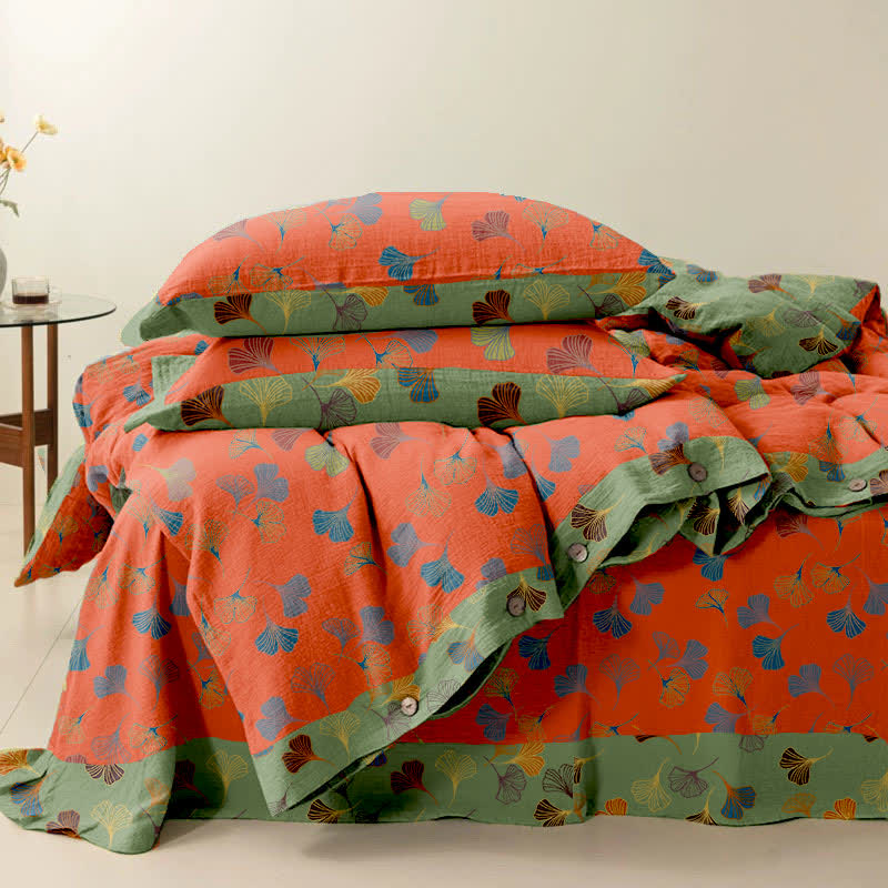 Ginkgo Biloba Cotton Bedding Set(4PCS) - image 15