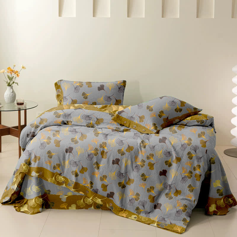 Ginkgo Biloba Cotton Bedding Set(4PCS) - image 17