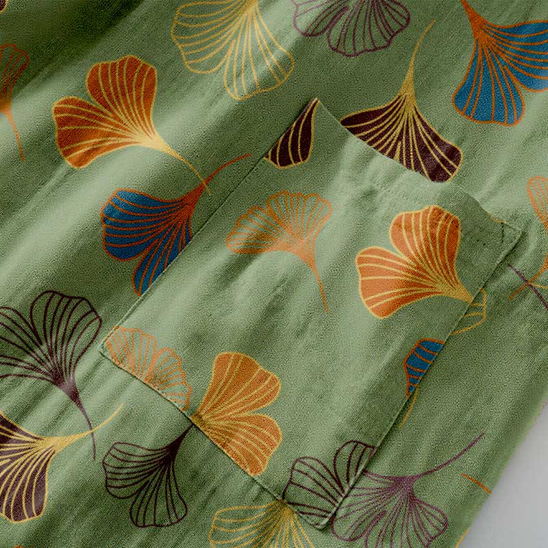 Ownkoti Ginkgo Leaf Cotton Gauze Japanese Robe - image 26