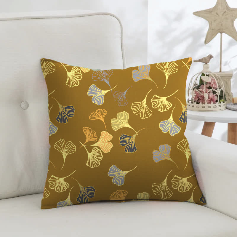 Ginkgo Biloba Cotton Jacquard Square Pillowcases(2PCS) - image 1