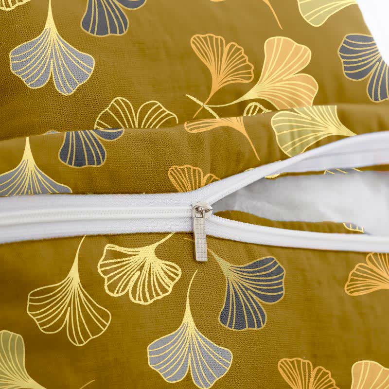 Ginkgo Biloba Cotton Jacquard Square Pillowcases(2PCS) - image 3
