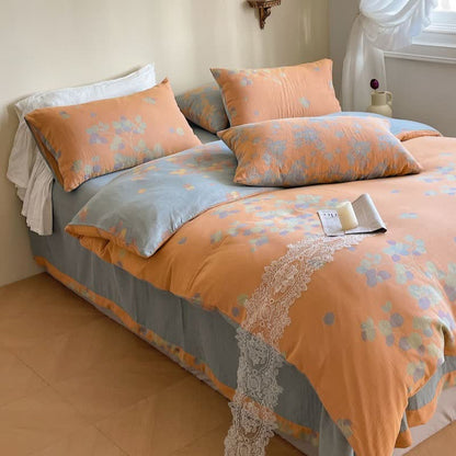 Ownkoti Botanical Cotton Double Gauze Bedding Set(4PCS)