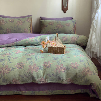 Ownkoti Lily Cotton Double Jacquard Bedding Set(4PCS)