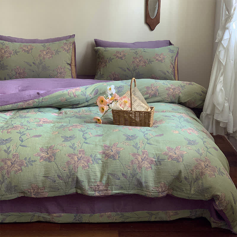 Ownkoti Lily Cotton Double Jacquard Bedding Set(4PCS) - King - image 0