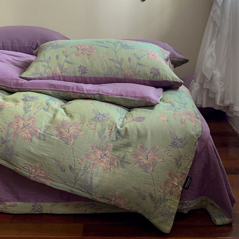 Ownkoti Lily Cotton Double Jacquard Bedding Set(4PCS)