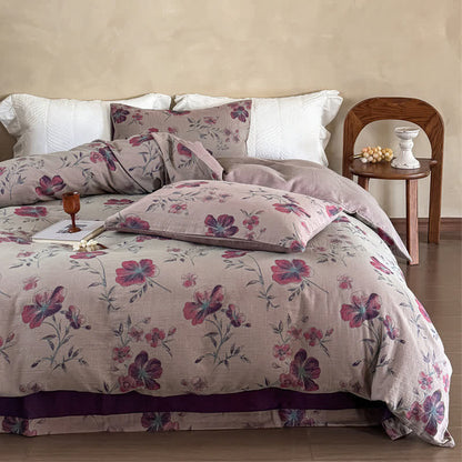 Ownkoti Nature-Inspired Cotton Gauze Bedding Set(4PCS)