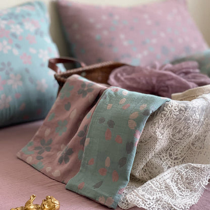 Ownkoti Cherry Blossom Cotton Gauze Bedding Set(4PCS)