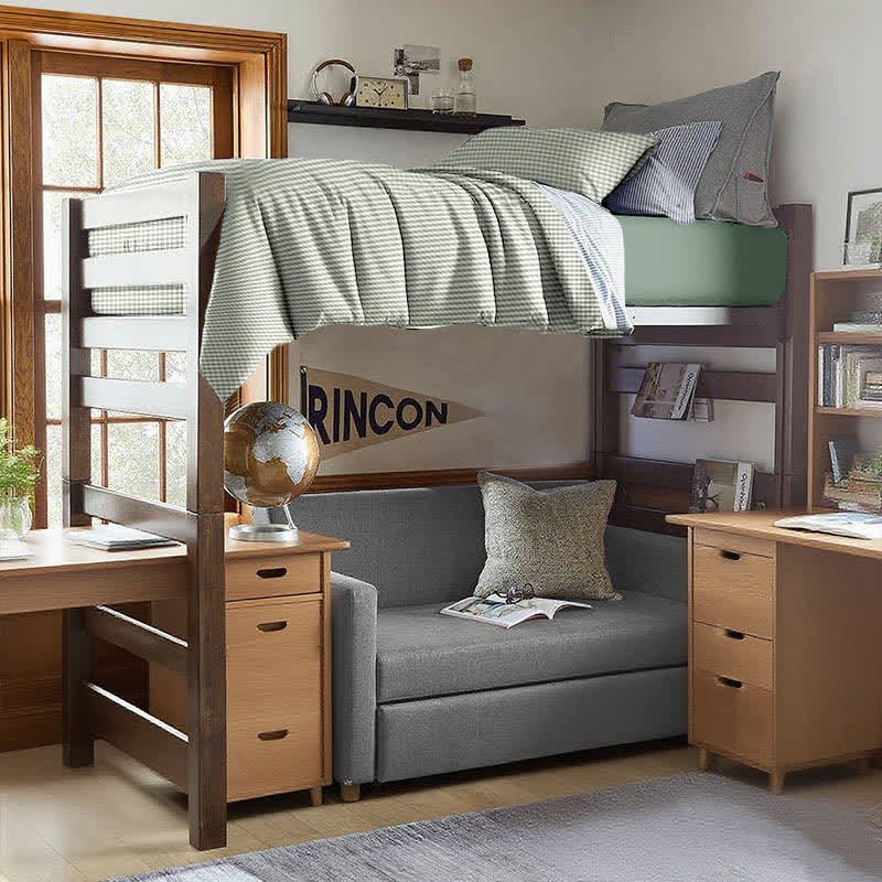 Ownkoti Cotton Plaid Duvet Cover Dorm Bedding Set - image 11