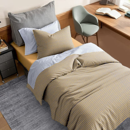 Ownkoti Cotton Plaid Duvet Cover Dorm Bedding Set - image 22