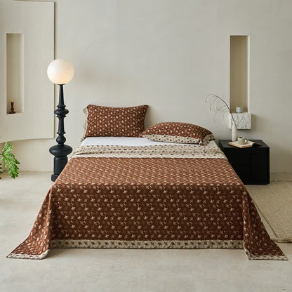 Nature-inspired Ginkgo Biloba Natural Cotton  Bedspread - Light Coffee - 2PCS Pillowcases - 41" x 20" - image 20