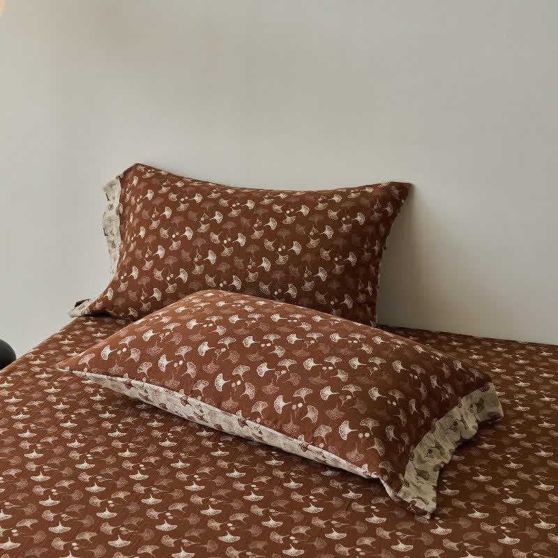 Ownkoti Nature-inspired Ginkgo Biloba Natural Cotton  Bedspread - image 22