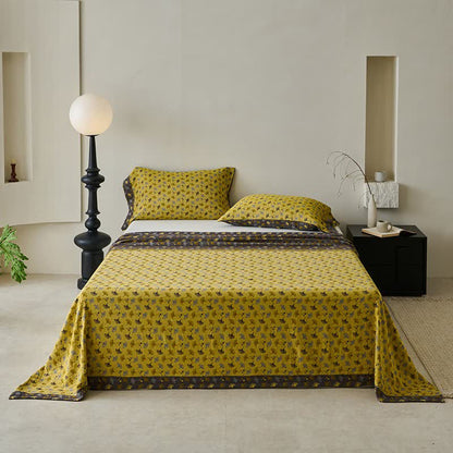 Ownkoti Nature-inspired Ginkgo Biloba Natural Cotton  Bedspread - Yellow - 2PCS Pillowcases - 41" x 20" - image 10