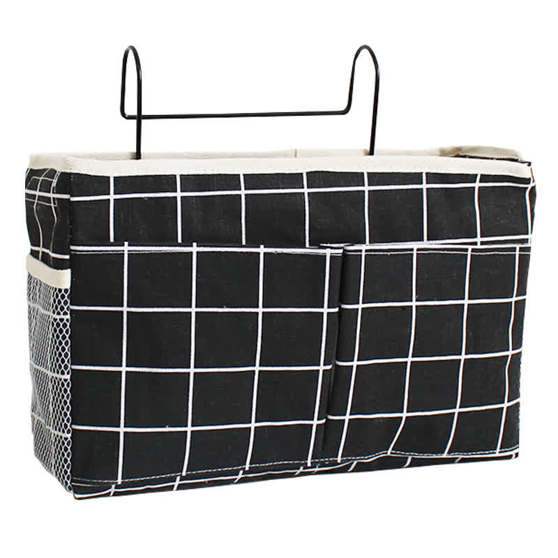 Dorm Bed Hanging Storage Bag - Black Block - 3PCS - 12"L x 4"W x 7"H - image 11
