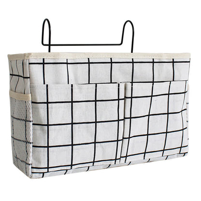 Dorm Bed Hanging Storage Bag - White Block - 3PCS - 12"L x 4"W x 7"H - image 12