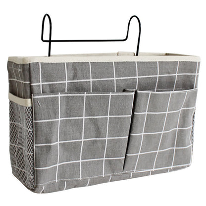 Dorm Bed Hanging Storage Bag - Grey Block - 3PCS - 12"L x 4"W x 7"H - image 13
