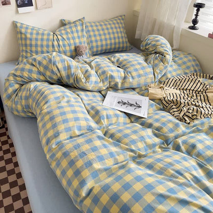 Cotton Checkered Dorm Bedding Set - image 6