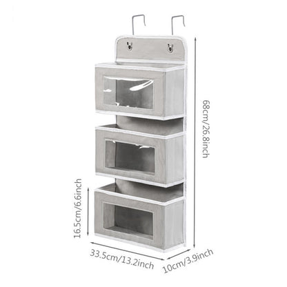 Dorm Hanging Multi-Layer Storage Organizer - Light Gray - 3PCS - 13"L x 4"W x27"H - image 11