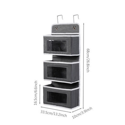 Dorm Hanging Multi-Layer Storage Organizer - Dark Grey - 3PCS - 13"L x 4"W x27"H - image 18
